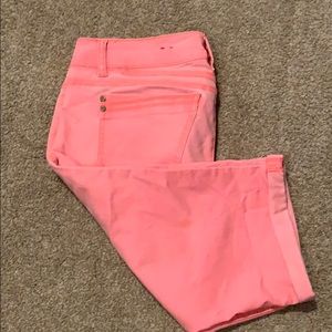 Coral Bermuda shorts